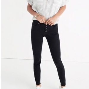 Madewell 9” rise Button front Jeans, Berkeley wash